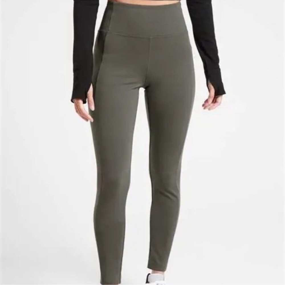 Athleta Delancey Street Tight Pant Women's Size Medium Olive Green Leggings Med